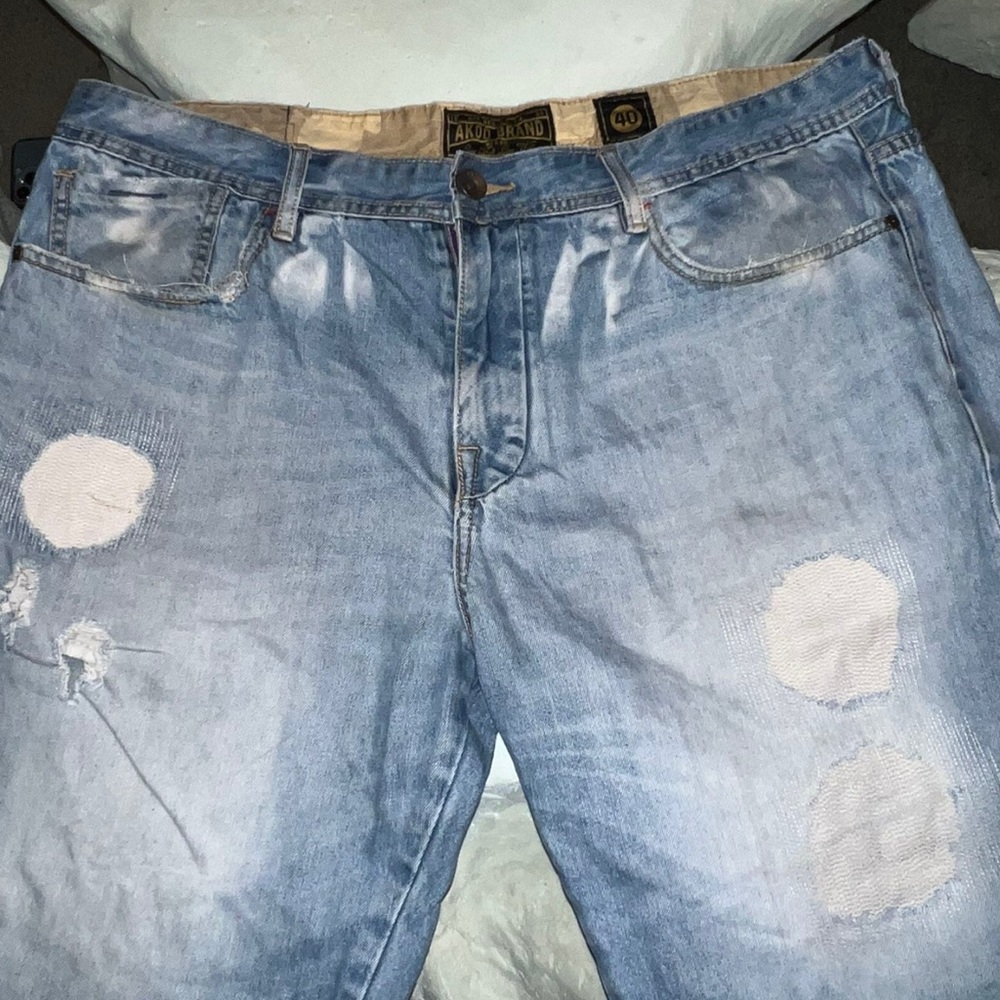 Blue men’s jean shorts